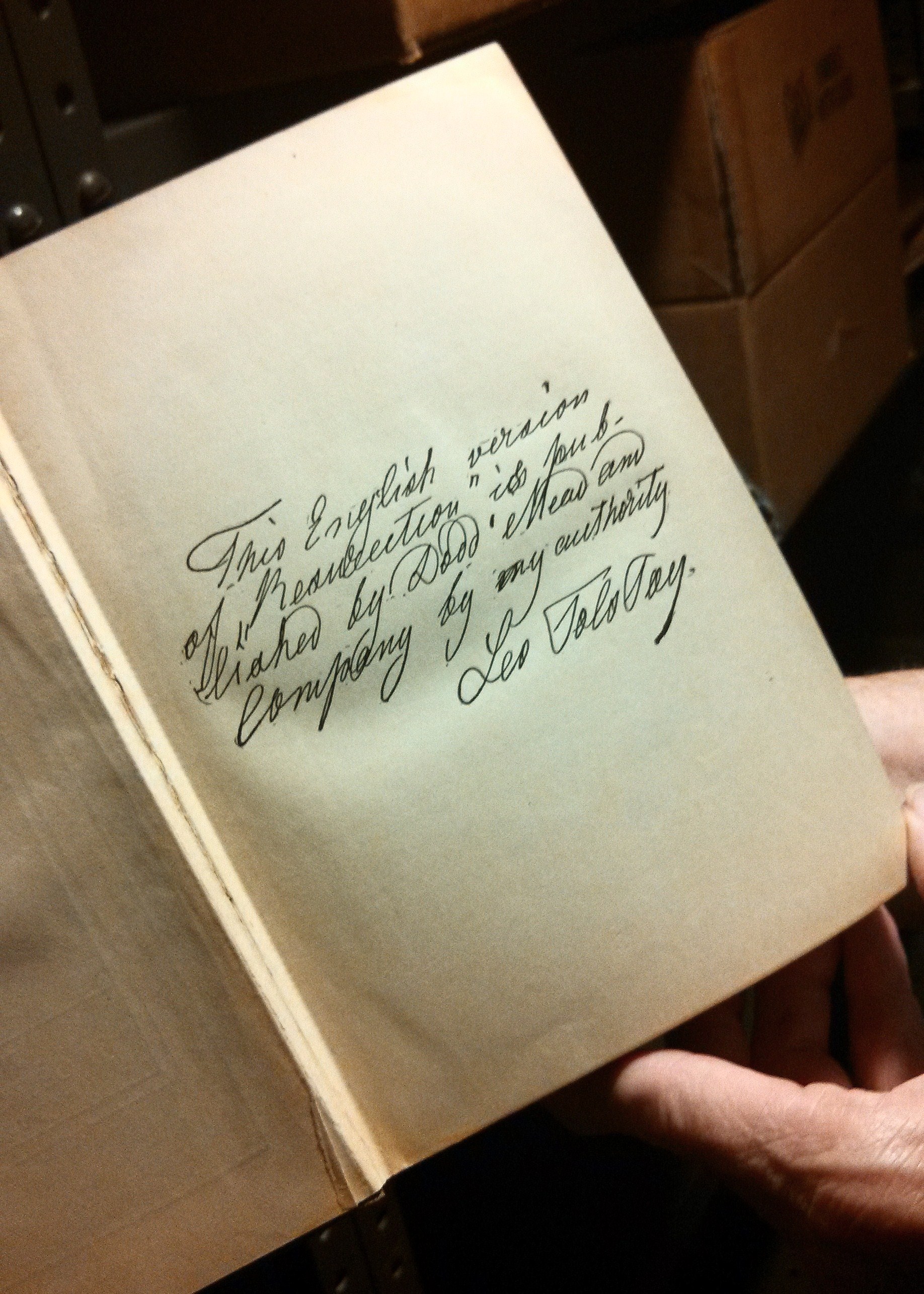 Tolstoy book holds surprise for Friends of the Library ...