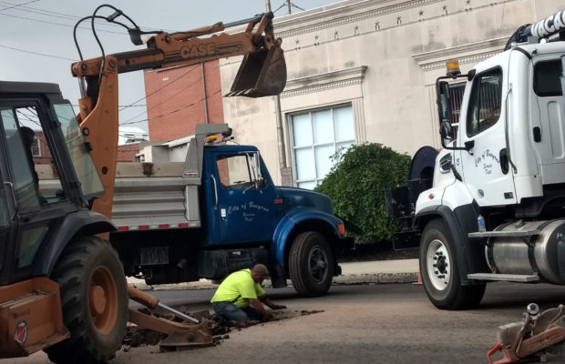 Portion of East Rensselaer Street closed due to sink hole Portion of East Rensselaer Street closed due to sink hole