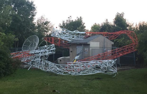 Local Radio Tower Destroyed by Storms