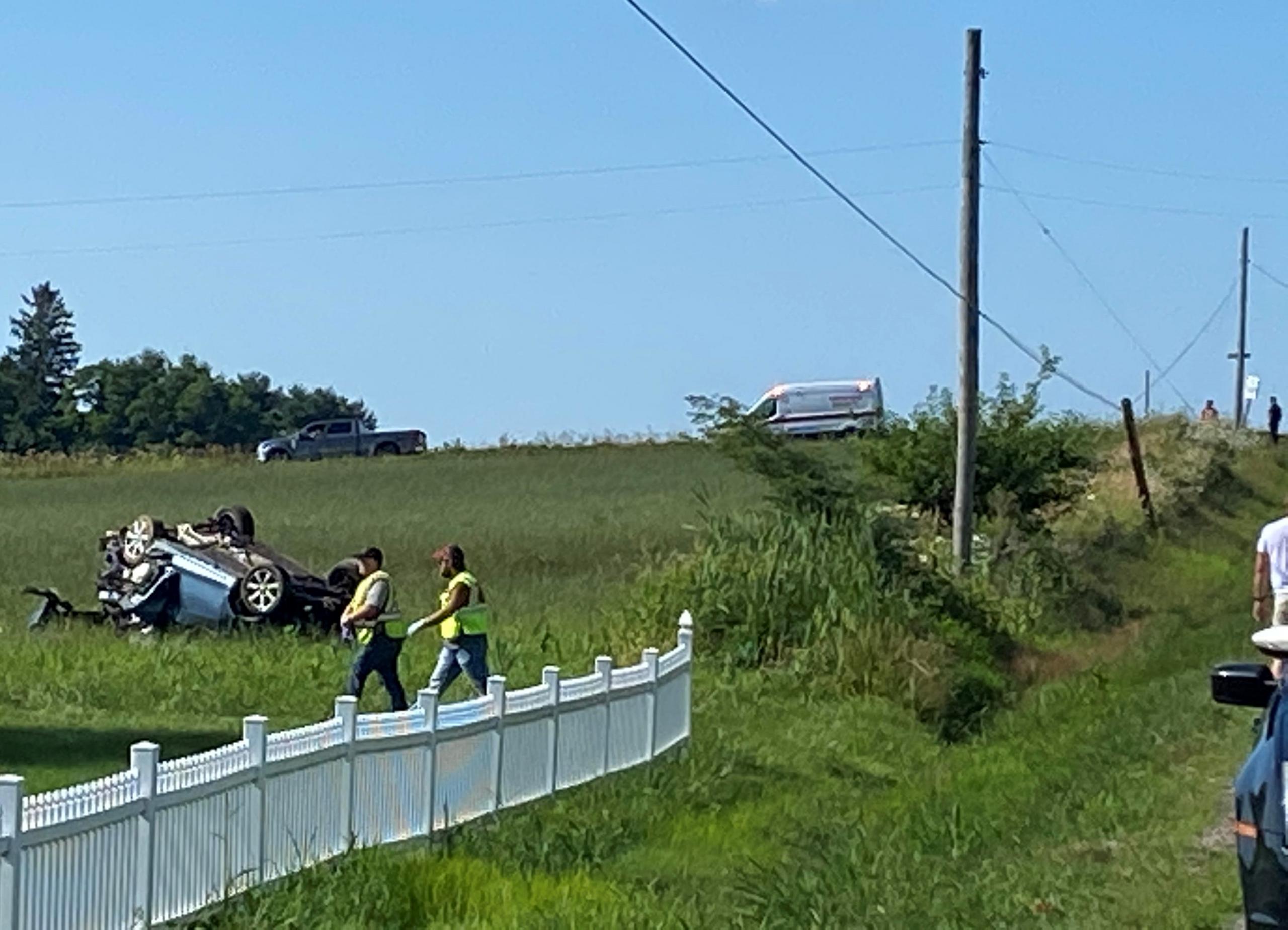 One person, dog killed, three injured in crash near New Washington
