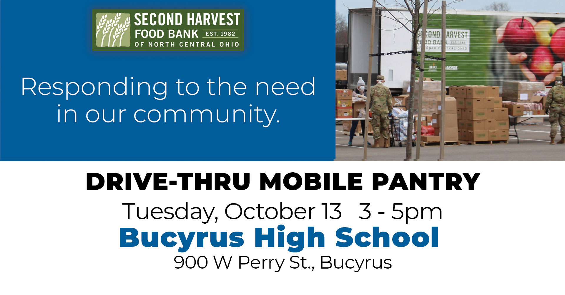 Second Harvest to distribute food on Tuesday in Bucyrus Second Harvest to distribute food on Tuesday in Bucyrus