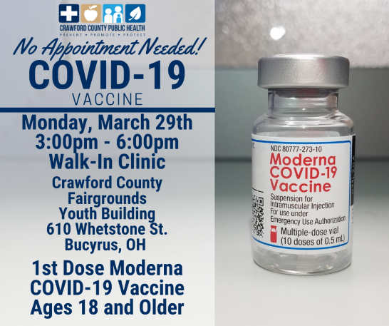 Walk-In COVID-19 Vaccine Clinic at the Crawford County Fairgrounds