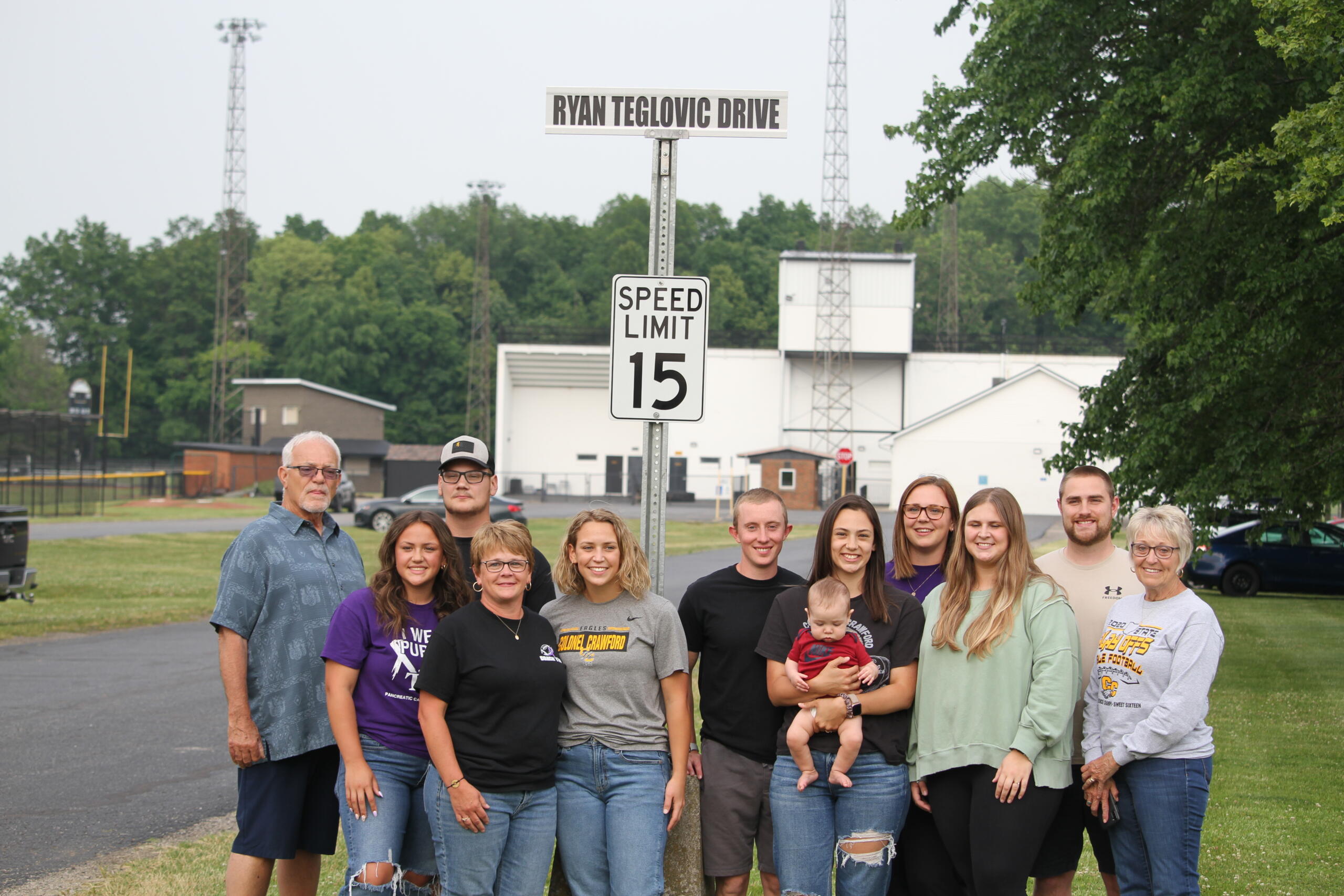 Coach Ryan Teglovic’s legacy honored with dedication of Ryan Teglovic Drive at Colonel Crawford