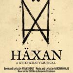Poster for Häxan: A Witchcraft Musical, with a large geometric sigil and credits text.