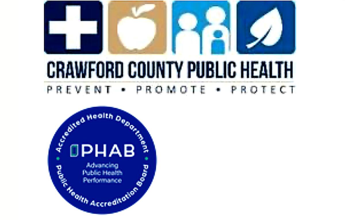 Crawford County Public Health logo with PHAB accreditation seal beneath it